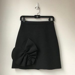 MSGM Black Skirt with Heart Detail Size 0/2